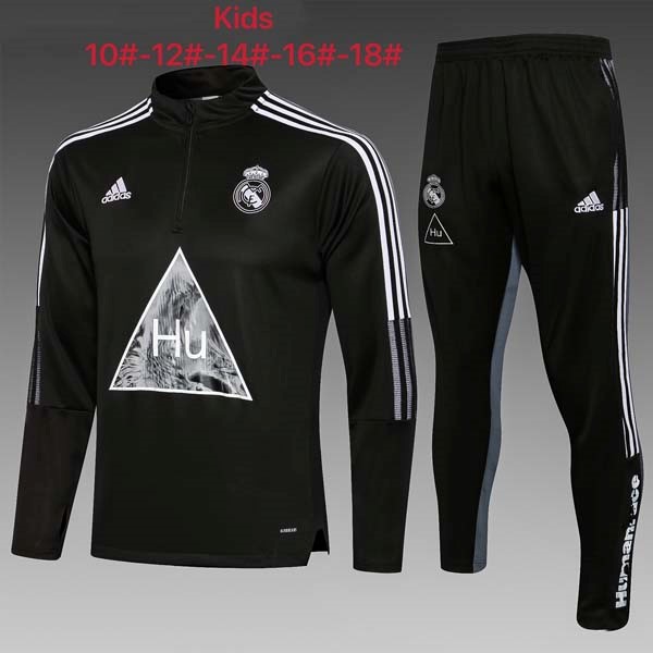 Kinder Trainingsanzug Real Madrid 2022 Schwarz